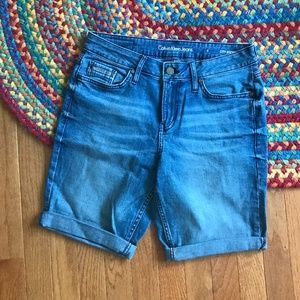 Calvin Klein Mid-Thigh Denim Shorts